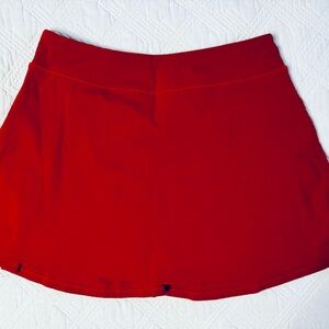Stelle Red Athletic Skirt Performance Fabric Built In Shorts Size Large